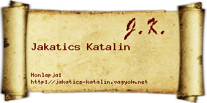 Jakatics Katalin névjegykártya