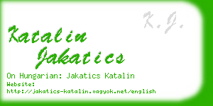 katalin jakatics business card